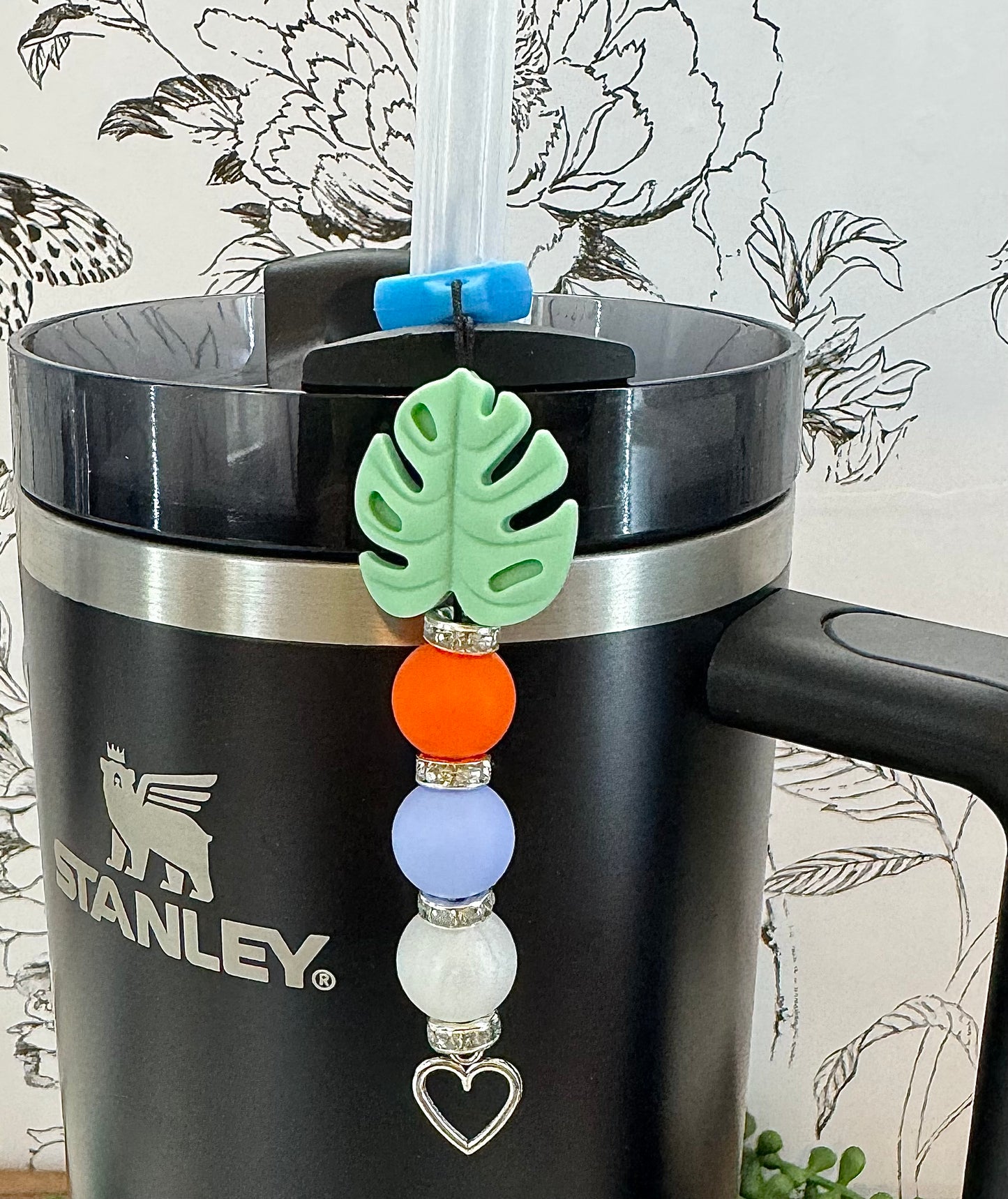 Tropical Leaf | Tumbler Straw Charms