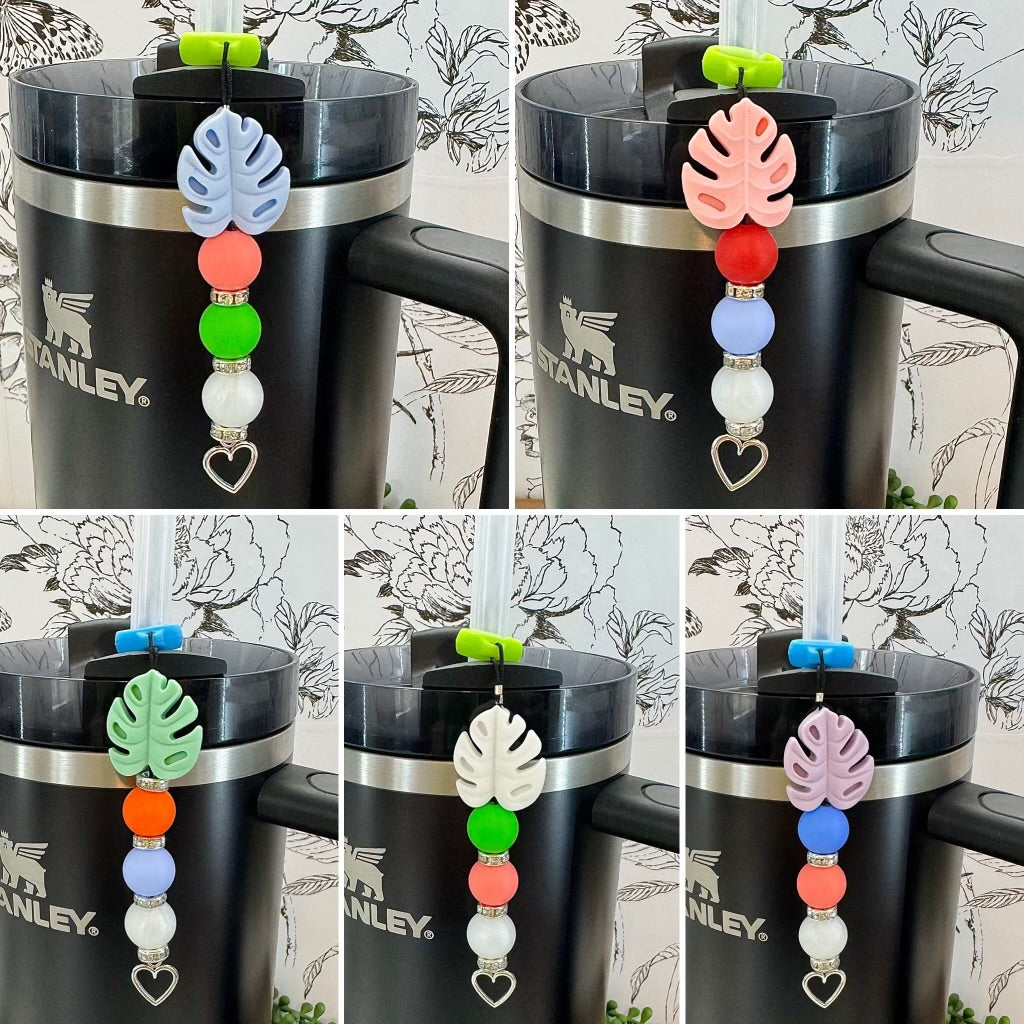 Tropical Leaf | Tumbler Straw Charms