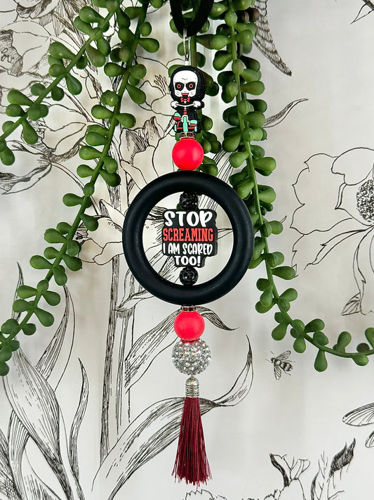 Stop Screaming | Jigsaw | Rearview Mirror Charm