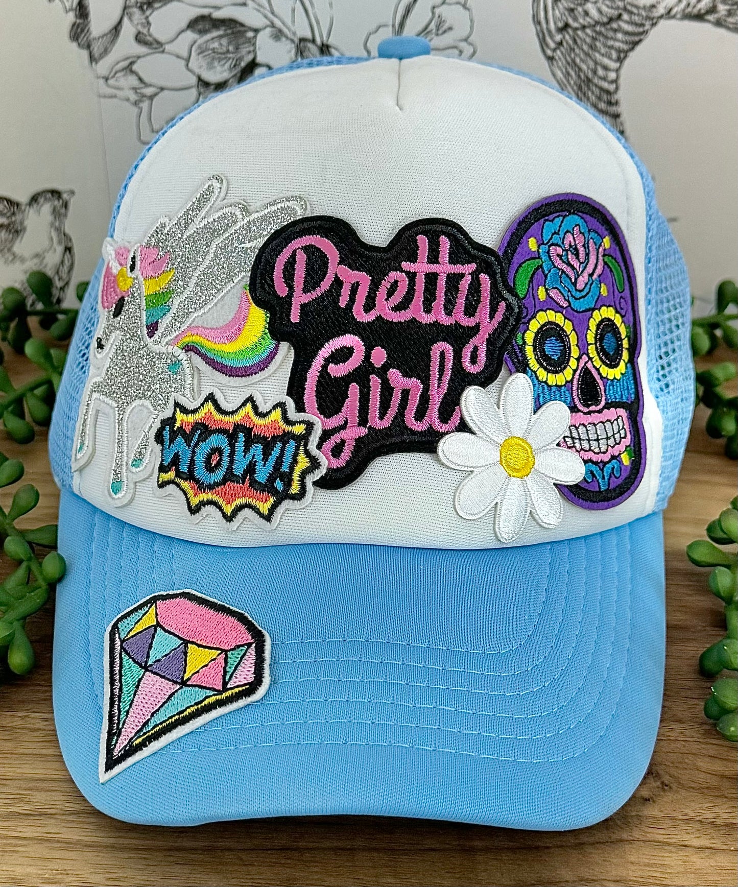 Pretty Girl | Blue | Youth Patch Hat