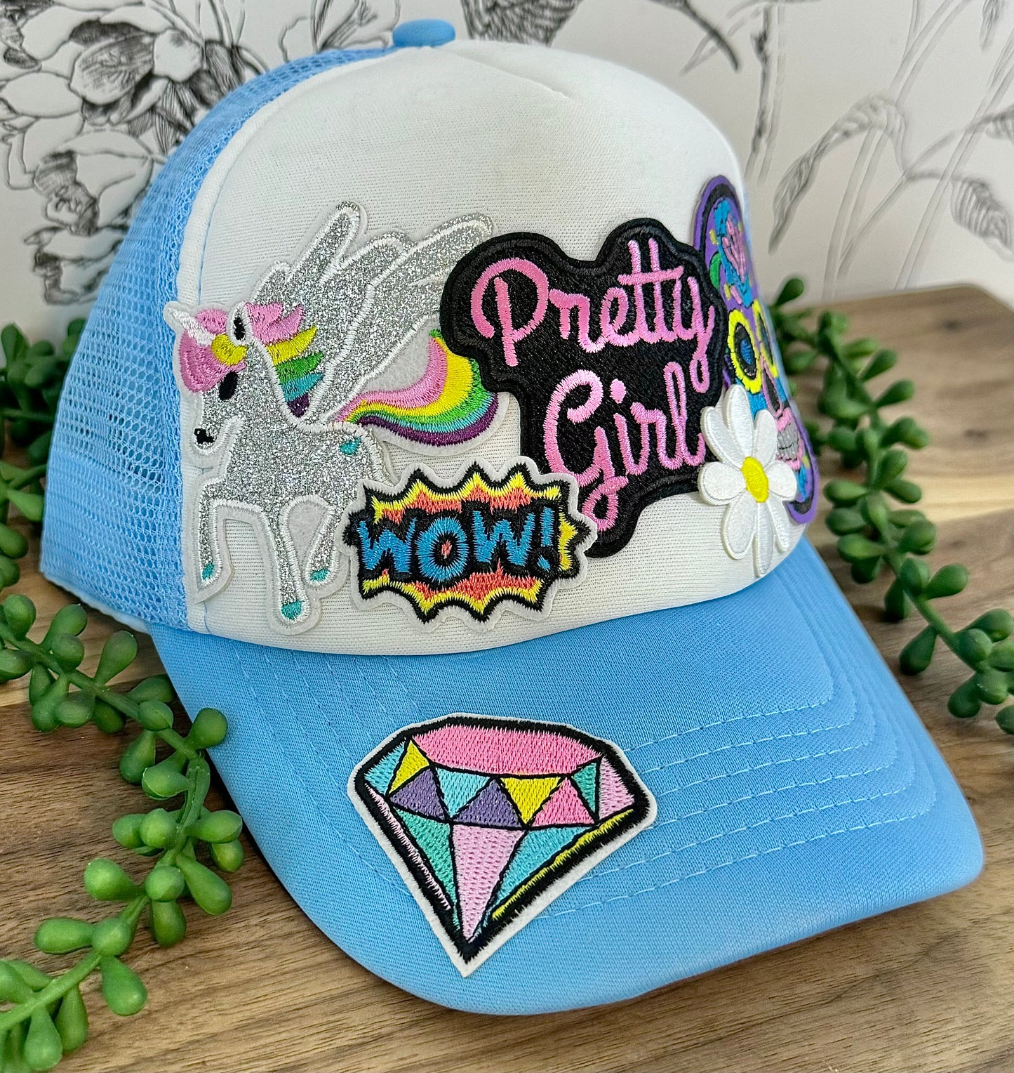 Pretty Girl | Blue | Youth Patch Hat