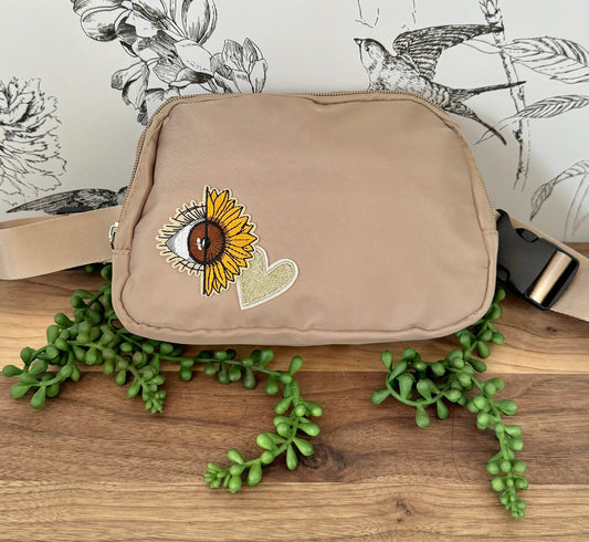 Sunflower | Eye | Crossbody Patch Bag