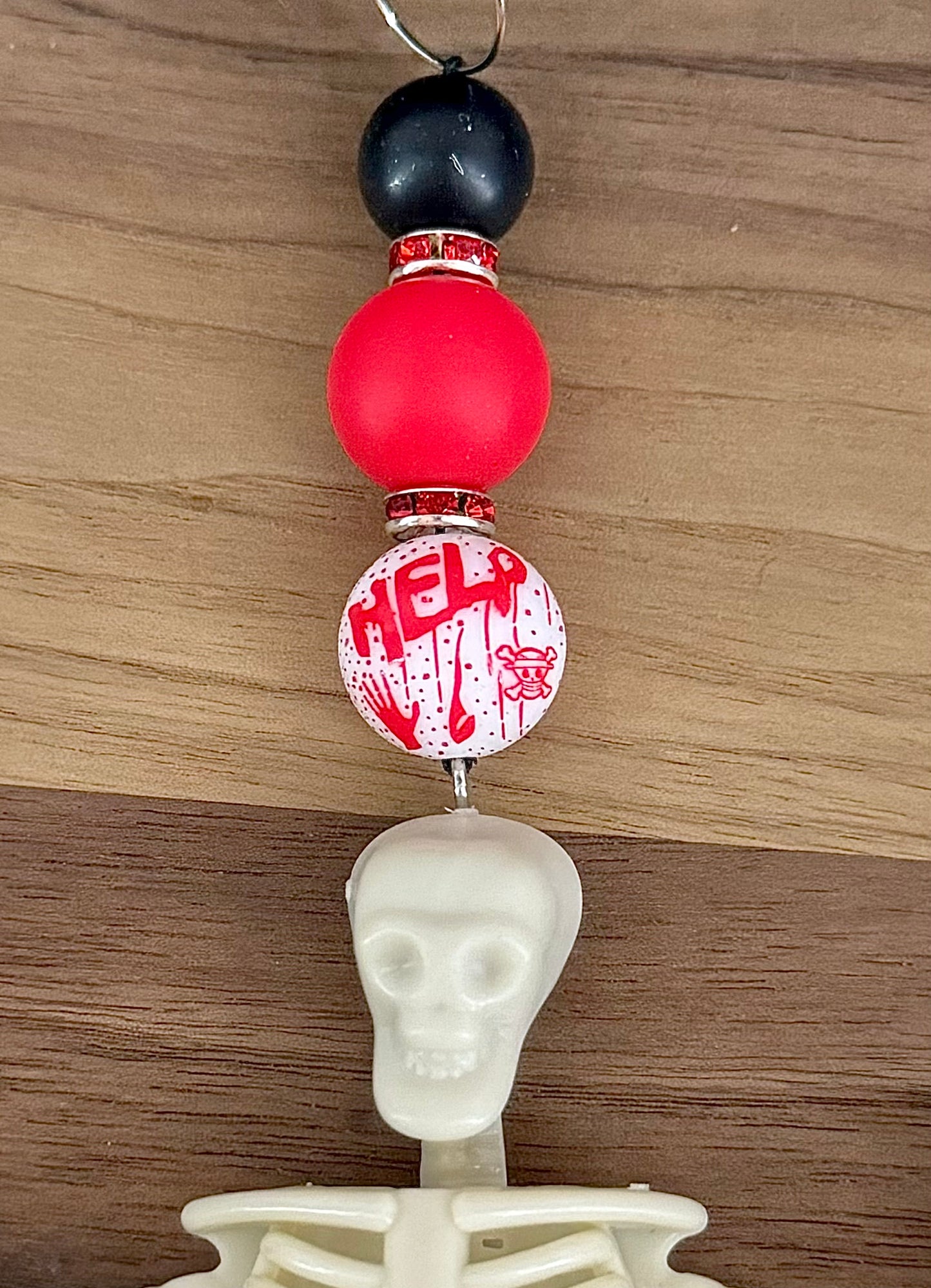 Skeleton Rearview Mirror Charm