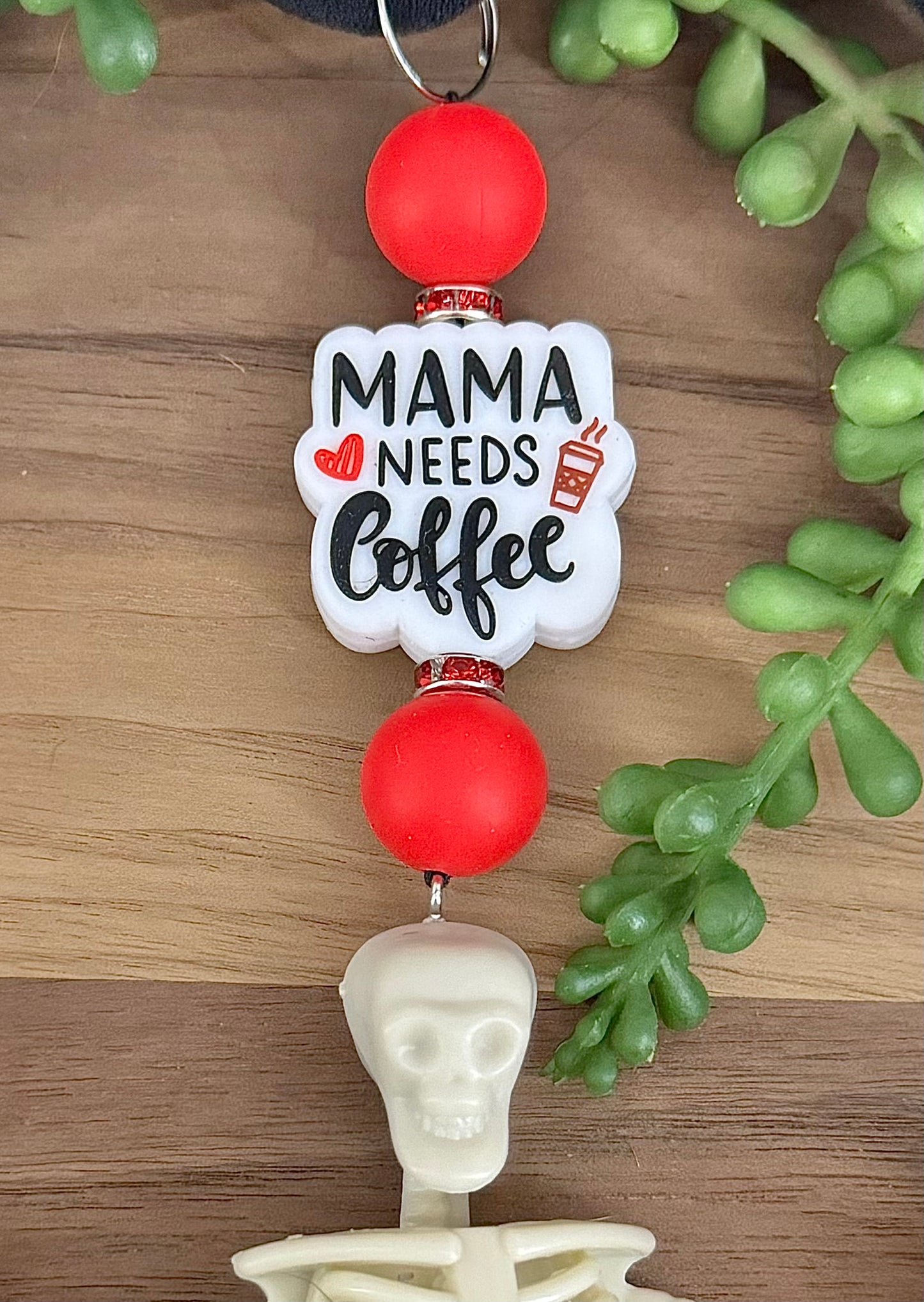 Skeleton Rearview Mirror Charm