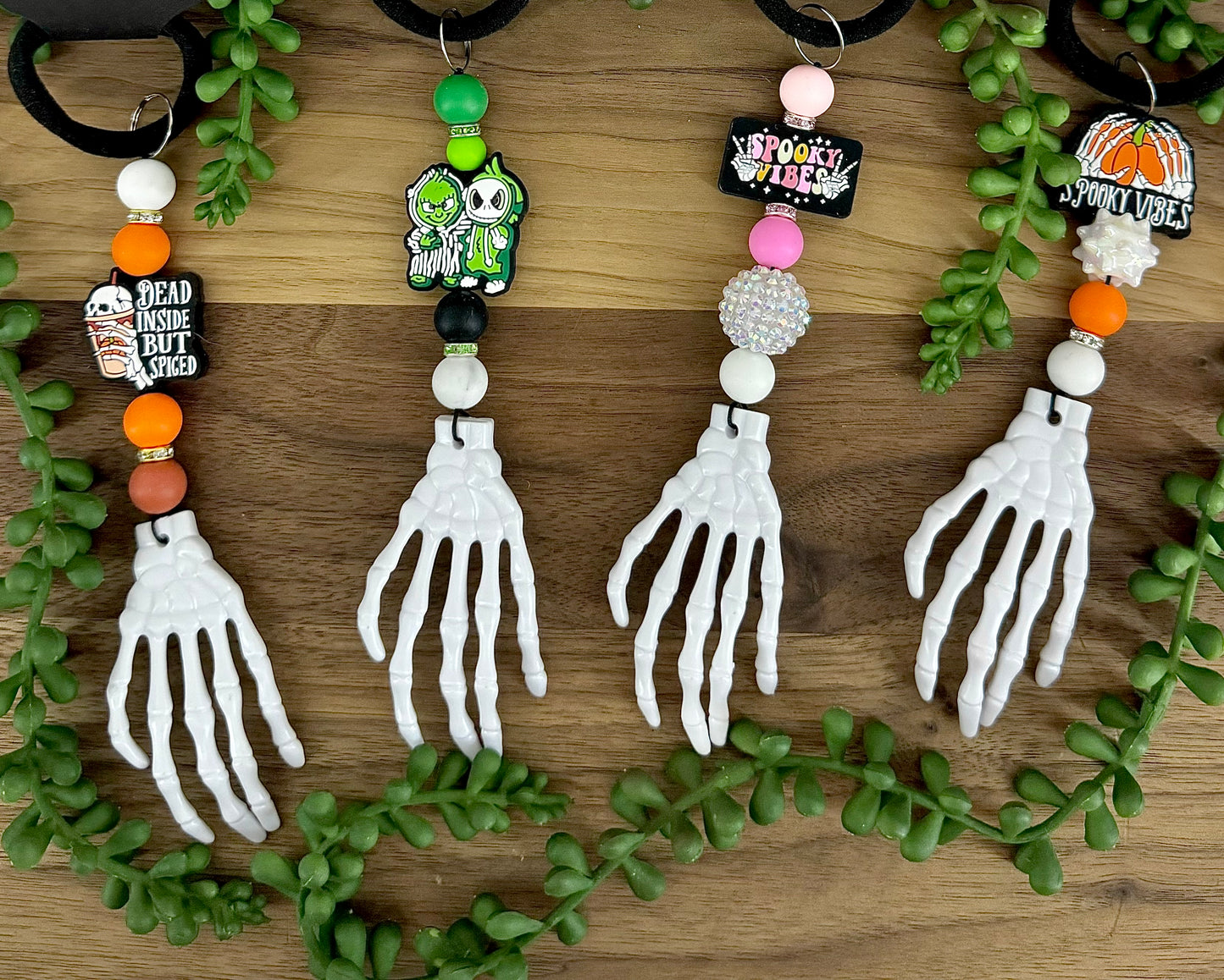 Skeleton Hand Rearview Mirror Charm