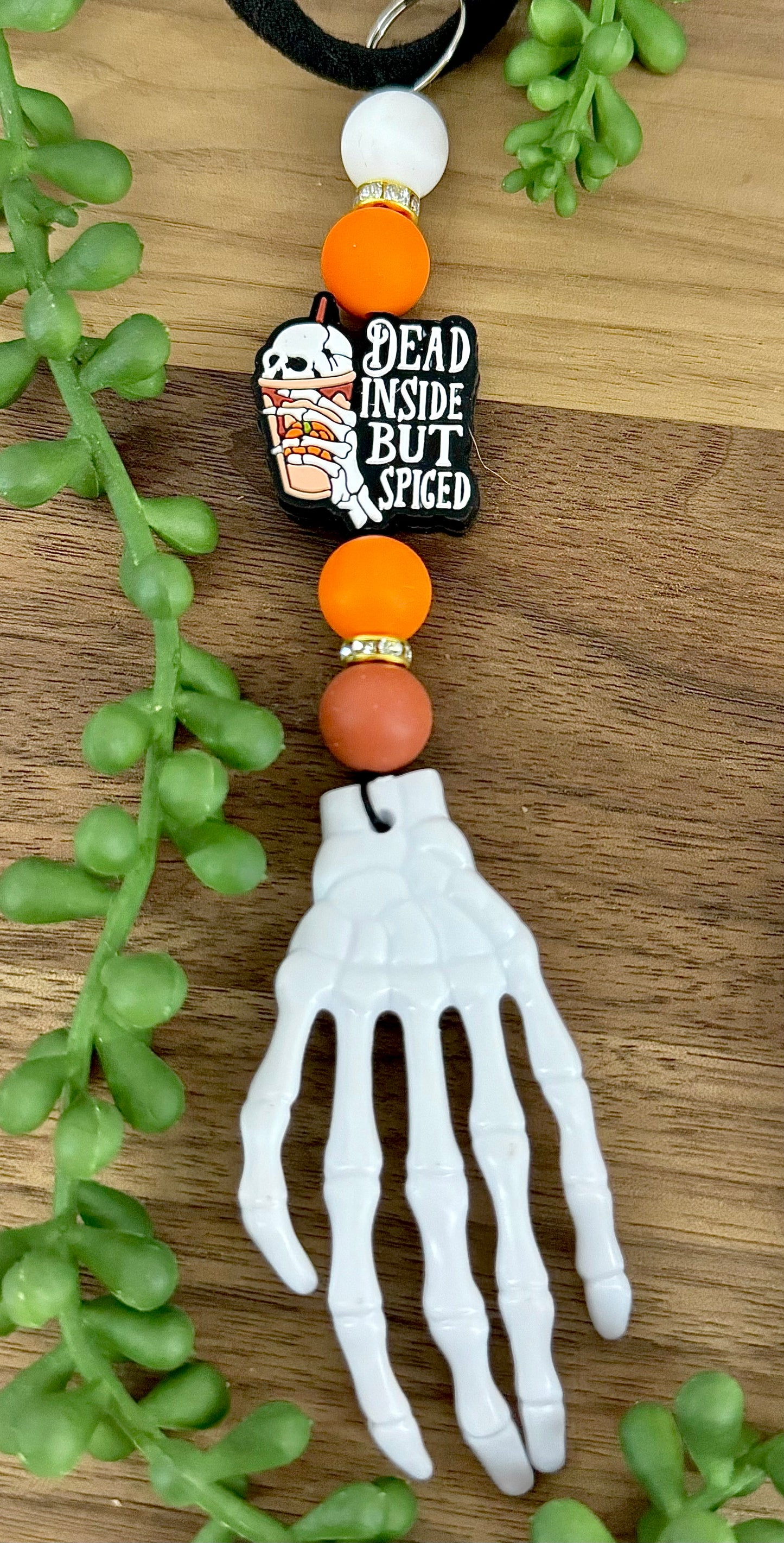 Skeleton Hand Rearview Mirror Charm