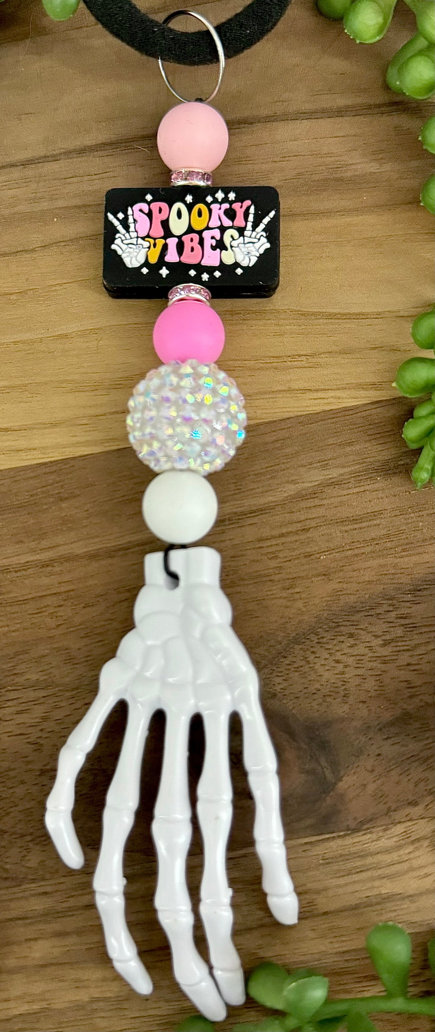 Skeleton Hand Rearview Mirror Charm