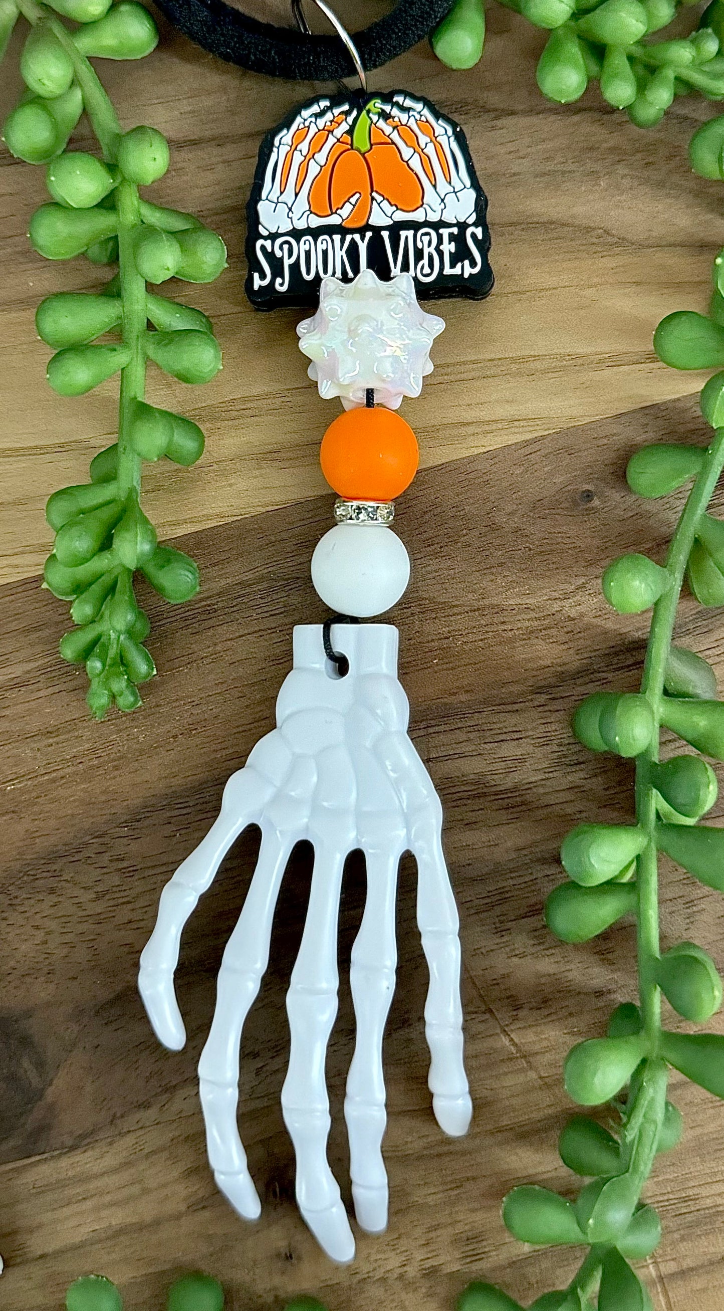 Skeleton Hand Rearview Mirror Charm