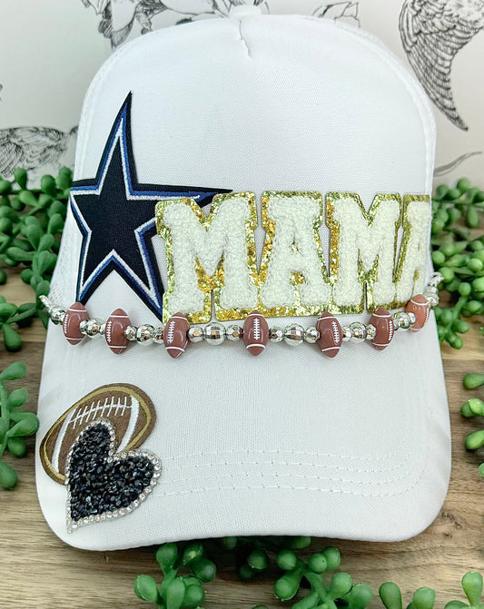 Blue Star Mama Football Patch Hat