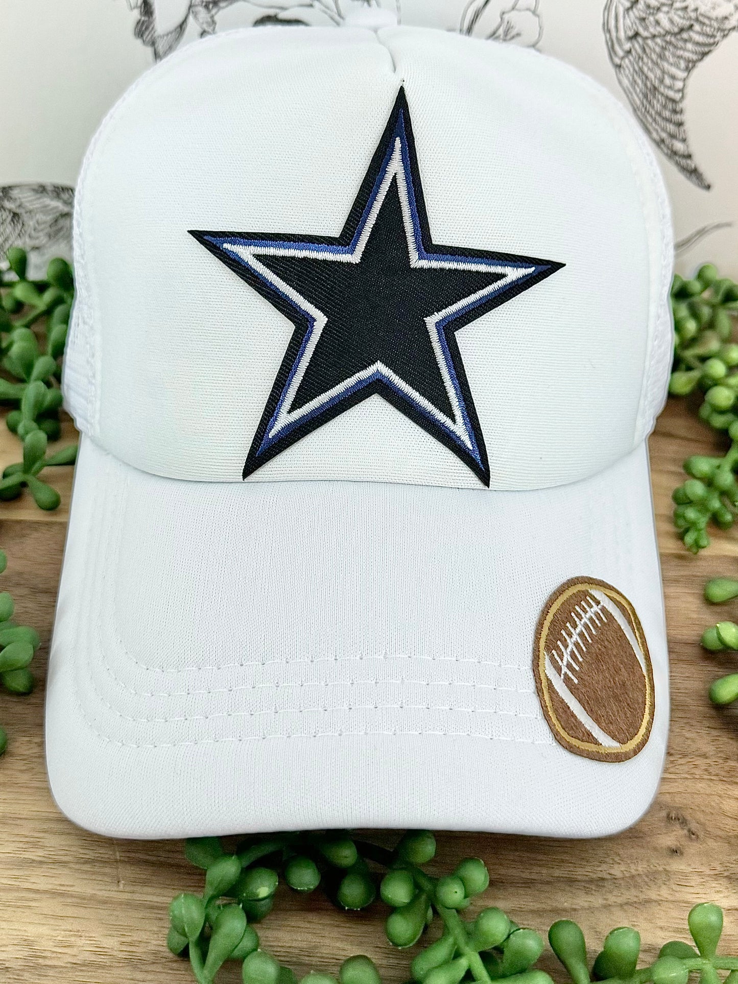 Blue Star Football - Trucker Style Patch Hat