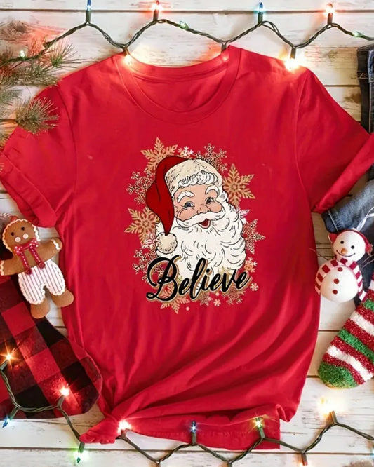 Believe Vintage Santa Tee - Unisex