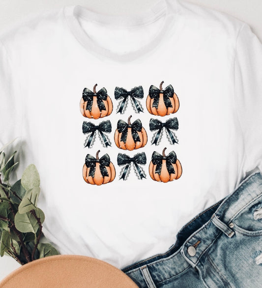 Black Bows & Pumpkins Tee - Unisex