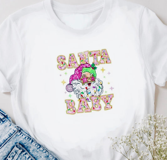 Pink Santa Baby Tee - Unisex