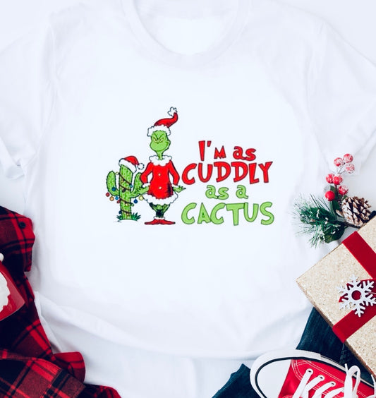 Cuddly as a Cactus Tee - Grinch - Unisex