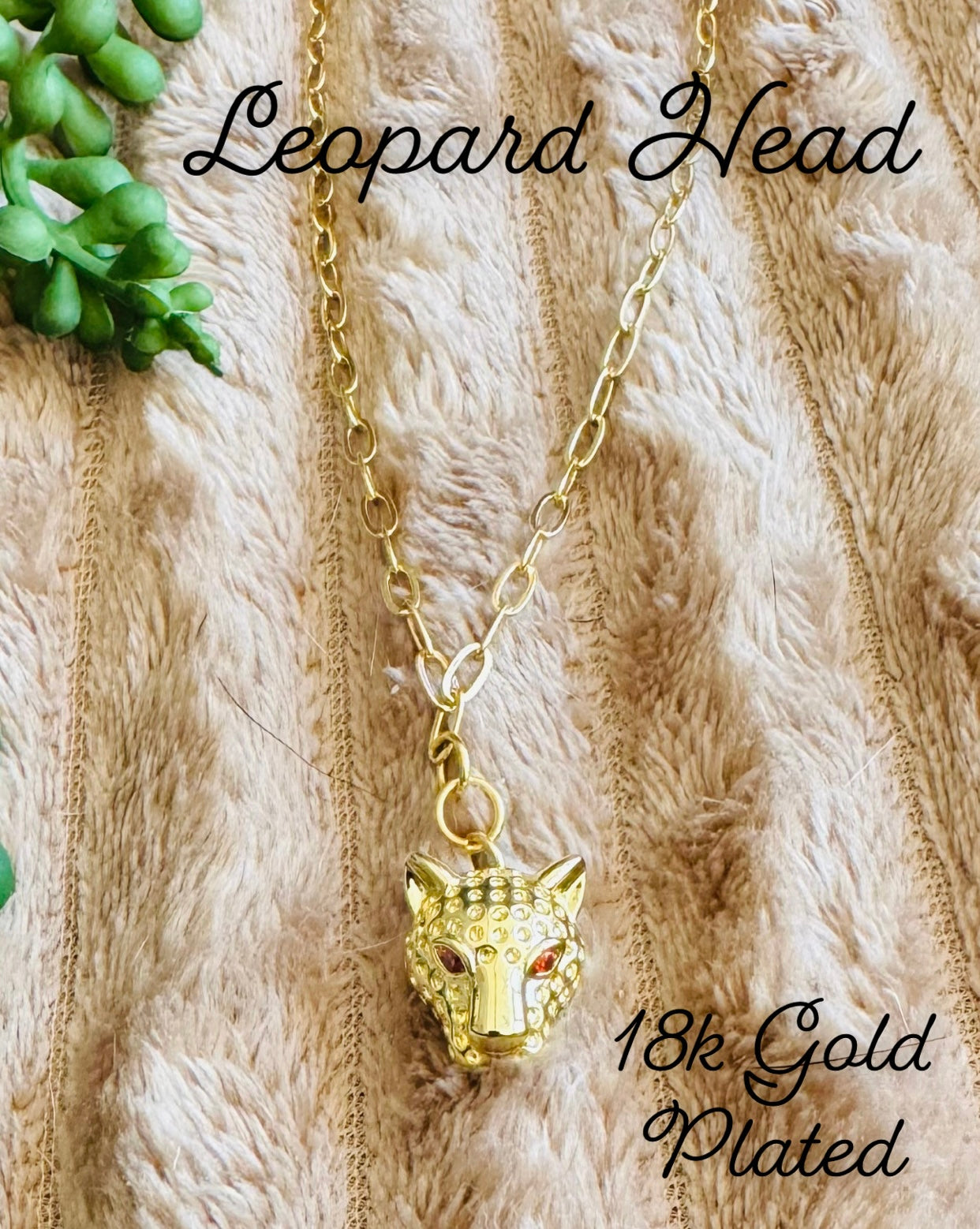 18k Gold Leopard Head Main Chain Necklace